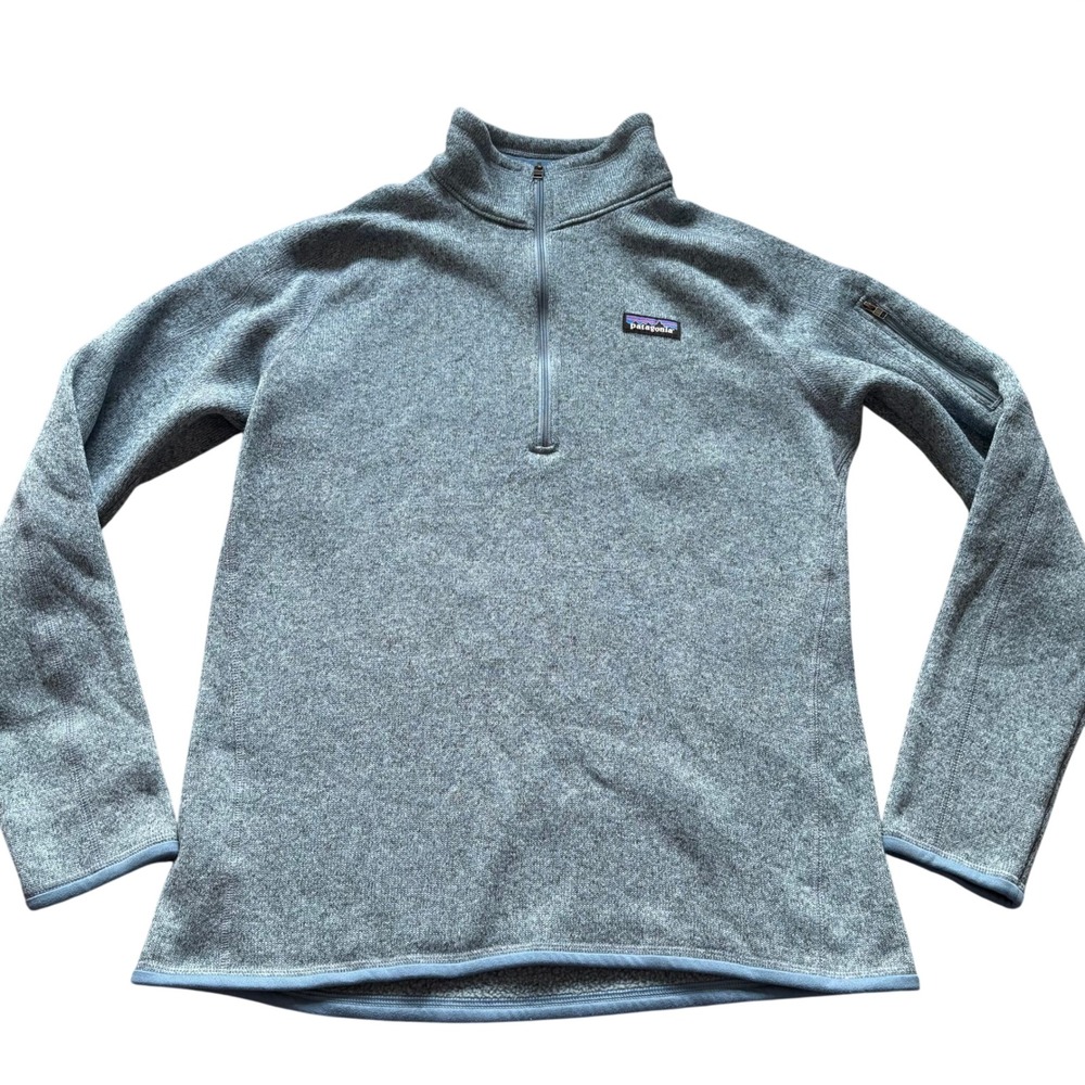 Patagonia Better Sweater 1/4 Zip Fleece Jacket Sz L Blue Outdoors